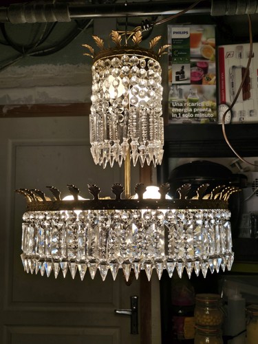 Lustre pampilles cristal style - pampilles,