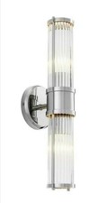 Marine Vintage Art Deco Sconce – Outdoor Wall Lamp in Nickel Brass & Glass