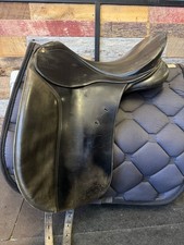 Bates Caprilli Seat Size 16.5" Black Leather 5 1/2 Dressage Saddle
