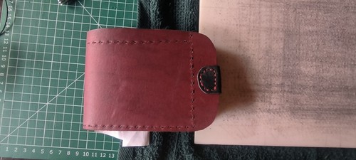 Porte feuille cuir - feuille,