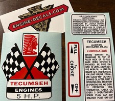 Tecumseh Engine 5-hp decal H50