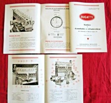 BUGATTI  type 44  Notice de Conduite et d'entretien  aout 1935 chassis 3 litres 