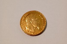 20 francs plq or Napoléon 1865 TTB 