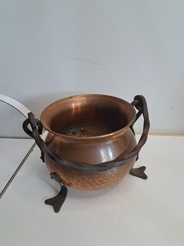 Petit chaudron ancien cuivre - chaudron,