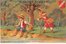 Chromos - COR14510 - Girl - Boy - Fishing Rod - Basket - Trees - 10