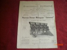 OLD DUMAINE UNIVERSAL MIXER DISPENSER ADVERTISING BROCHURE