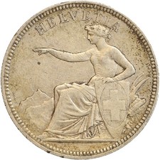 5 Francs Helvetia Assise -