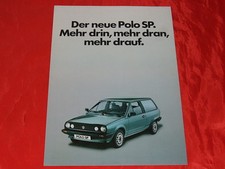 VW Polo II type 86C "SP" special model brochure brochure leaflet from 1983