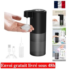 Distributeur de Savon Automatique Noir - Idéal pour Salle de Bain et Cuisine