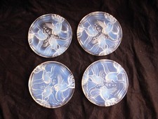 VERLYS, FRENCH ART DECO OPALESCENT GLASS BOTTLE COASTER,FISH,SIGNED,1930s YEARS.