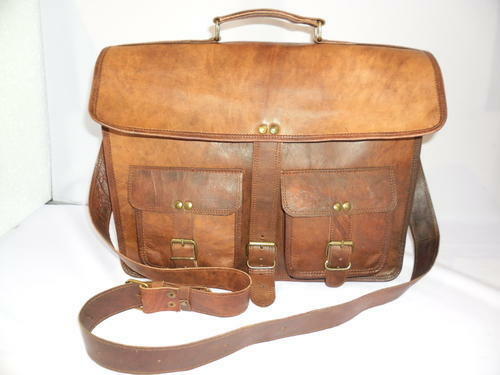 Sac besace cuir fait - cuir, main