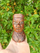 Pot à Tabac Bois Sculpté Art