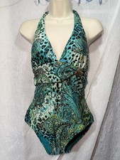 JLO By Jennifer Lopez Animal Print Paisley Swimsuit • Size 10Nylon/Spandex