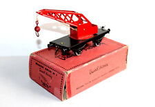 HORNBY - CRANE WAGON N°1 WINCH, PULLEY HOIST LIFTING, AXLES ECH:O MINIATURE