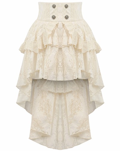 Jupe haute basse dentelle - jupe,