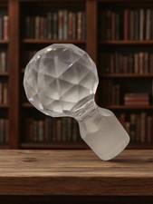 Antique glass or crystal decanter cap vintage, retro accessory decoration