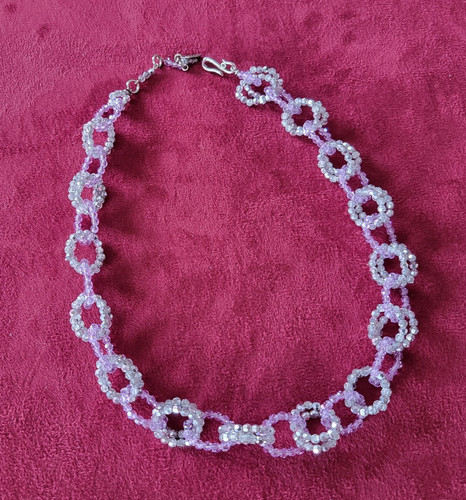 Collier ras cou strass - de,