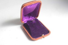 Écrin à bijoux cuir brun XIXe siècle (74388)