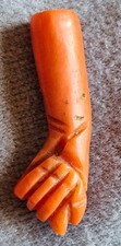 Amulette mano figa en corail