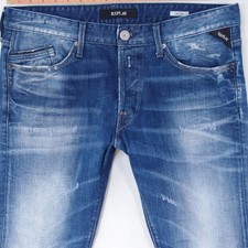 Mens Replay M983 WAITOM Stretch Slim Straight Blue Jeans W34 L32