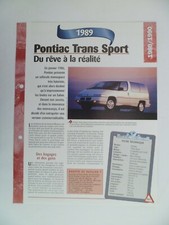 CARTE FICHE AUTO PONTIAC TRANS