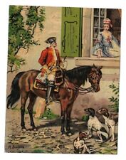Rider Hunting Dog Young Woman Window - Chromolithograph on Fine Paper