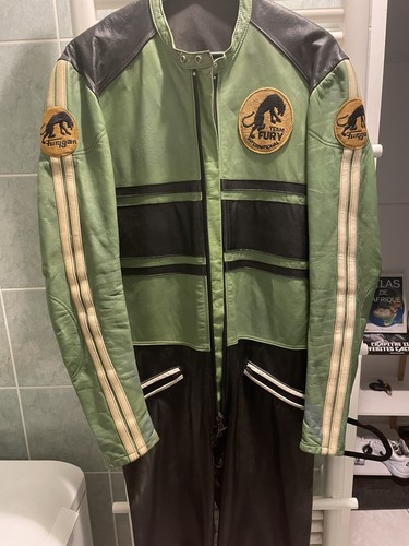 Combinaison moto cuir homme