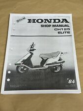 3 hole Official Service Shop Repair Manual 1984 Honda Elite 125 CH125 Scooter