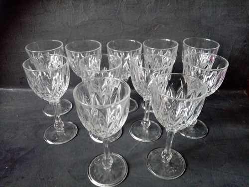 Lot verres cristal - 11,