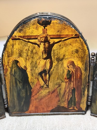 Ancien triptyque icône - ancien,