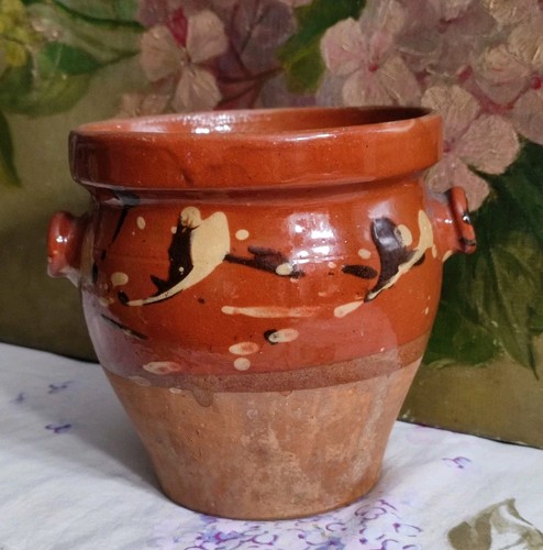 Ancien pot graisse terre - pot, À
