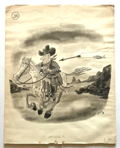 Dessin original lavis - original, au