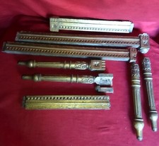 4 Pieds, 4 traverses en bois dorés et patinés style Louis XVI pour table basse