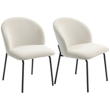 HOMCOM Lot de 2 chaises de