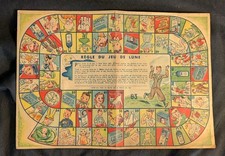 Jeu de l'oie publicitaire, Jeu de Lune, Vermifuge. Pliure centrale, années 50