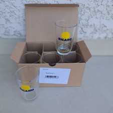 6 verres Ricard 27cl NEUFS en carton.