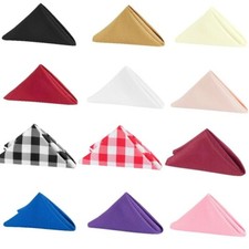 20" x 20" Polyester Napkins Wedding Table Cloth Decor Linen Dinner Party 