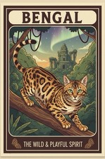 Affiche Poster Chat Bengale