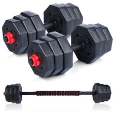 Ensemble d'haltères convertibles en haltères 19Kg Total 12 disques de poids en p