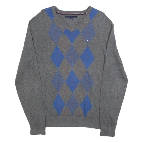 Tommy hilfiger pull - col, gris