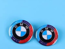 82mm + 74mm Bonnet Boot Trunk Badge For BMW Fits 1 3 5 6 X Z M E92 E81 E60 M3
