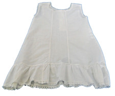 Antique Girl Doll Ruffle Bottom Dress Bottom Small Lace N63a