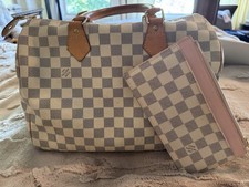 Louis Vuitton Speedy 30 Damier Azur Handbag With Padlock