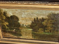Tableau ancien signé. Paysage