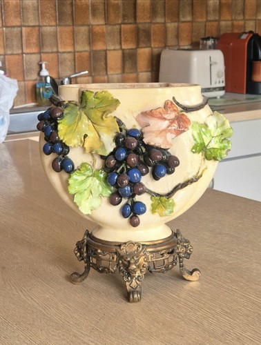 Grand vase ancien décor - , vigne