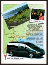 1994 PONTIAC Trans Sport SE Vintage Original Print AD | Black car Canada French