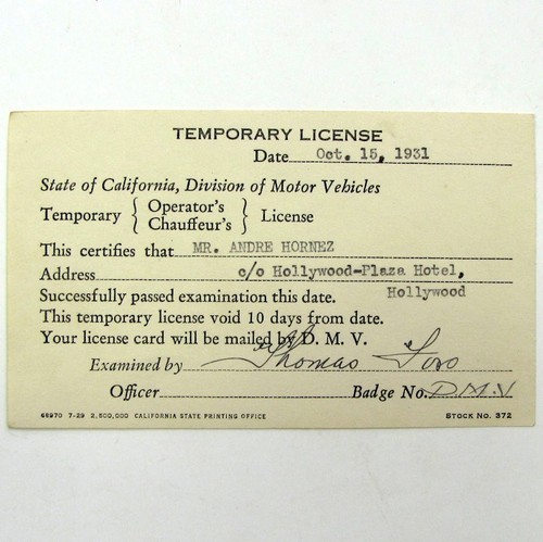 Permis conduire hollywood - permis,