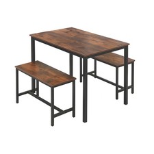Ensemble de repas, set de table, sièges, table avec 2 bancs, design industriel