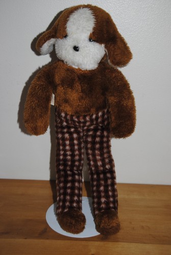 Peluche doudou chien marron - doudou,