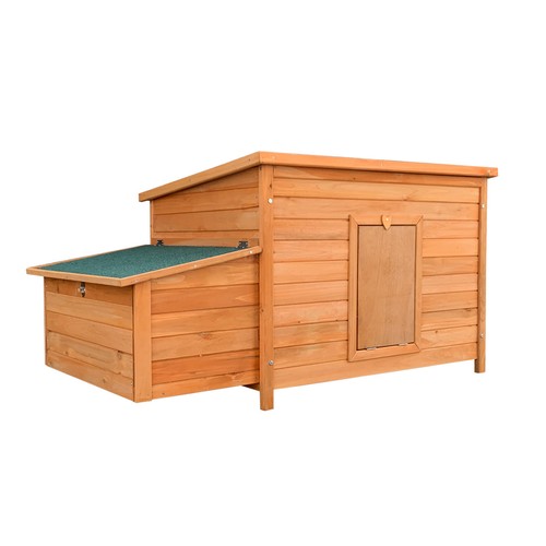 Poulailler 136x74x70cm marron - poulailler,